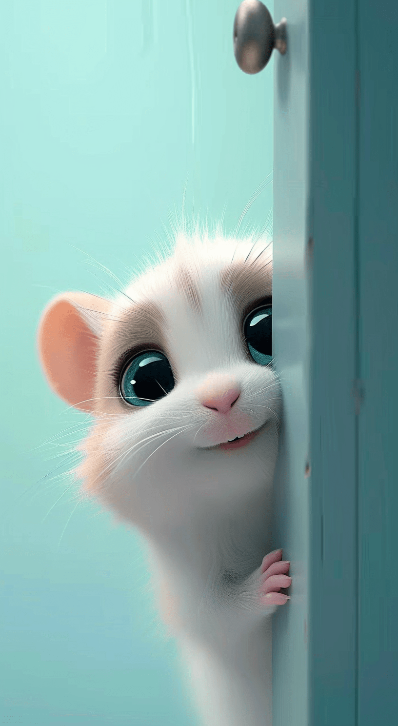 816x1488 Playful White Mouse