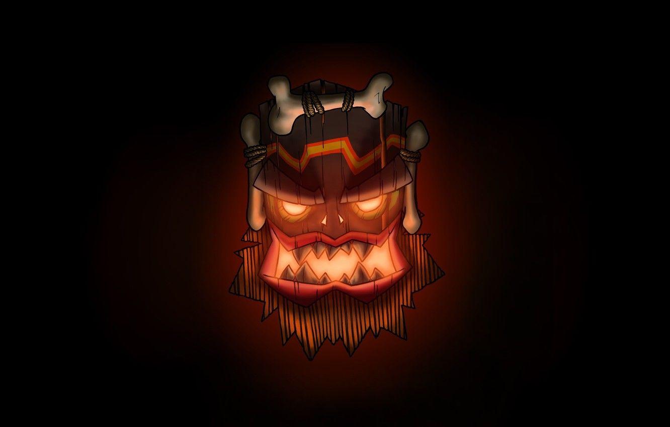 1332x850 Wallpaper Minimalism, Background, Crash, Mask, Art, Crash