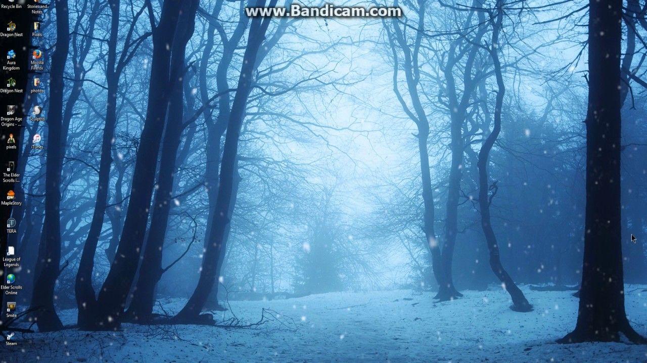 1280x720 Winter Forest Wallpaper (Animated)