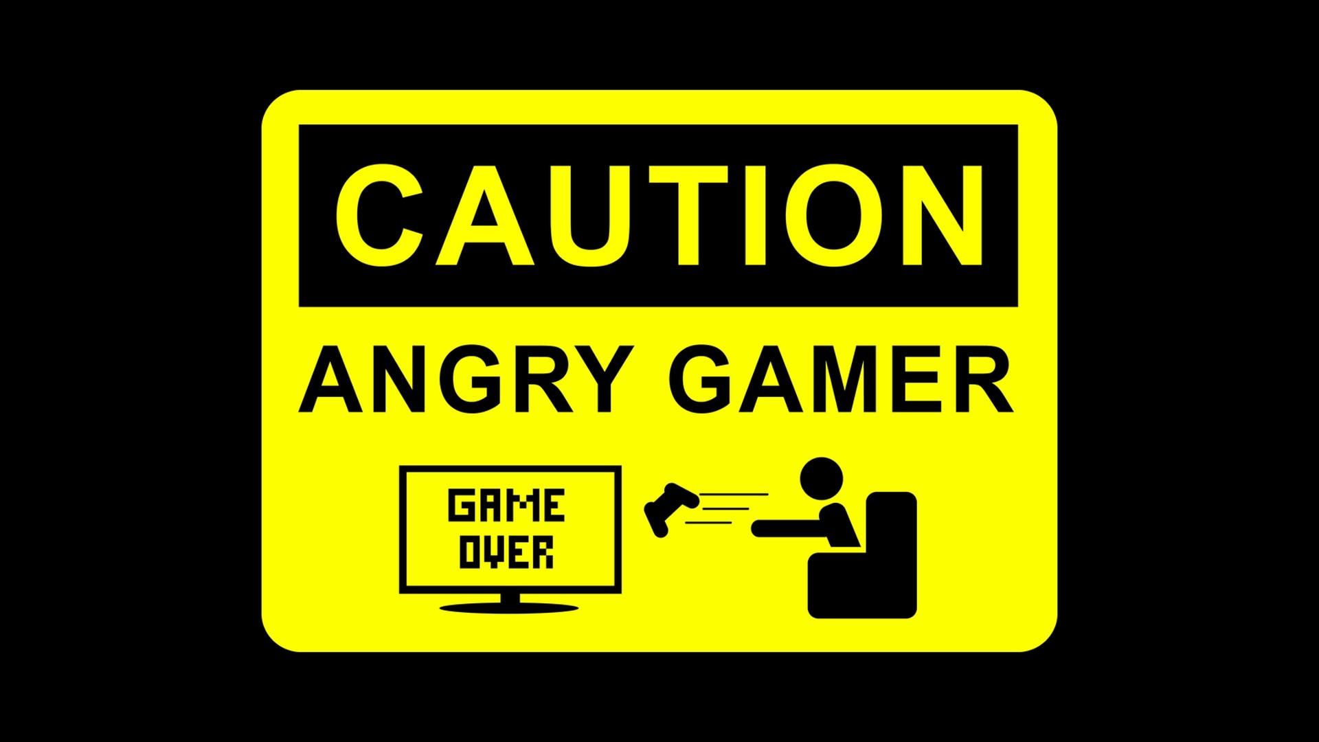 1920x1080 CAUTION Angry Gamer HD Wallpaper FullHDWpp HD