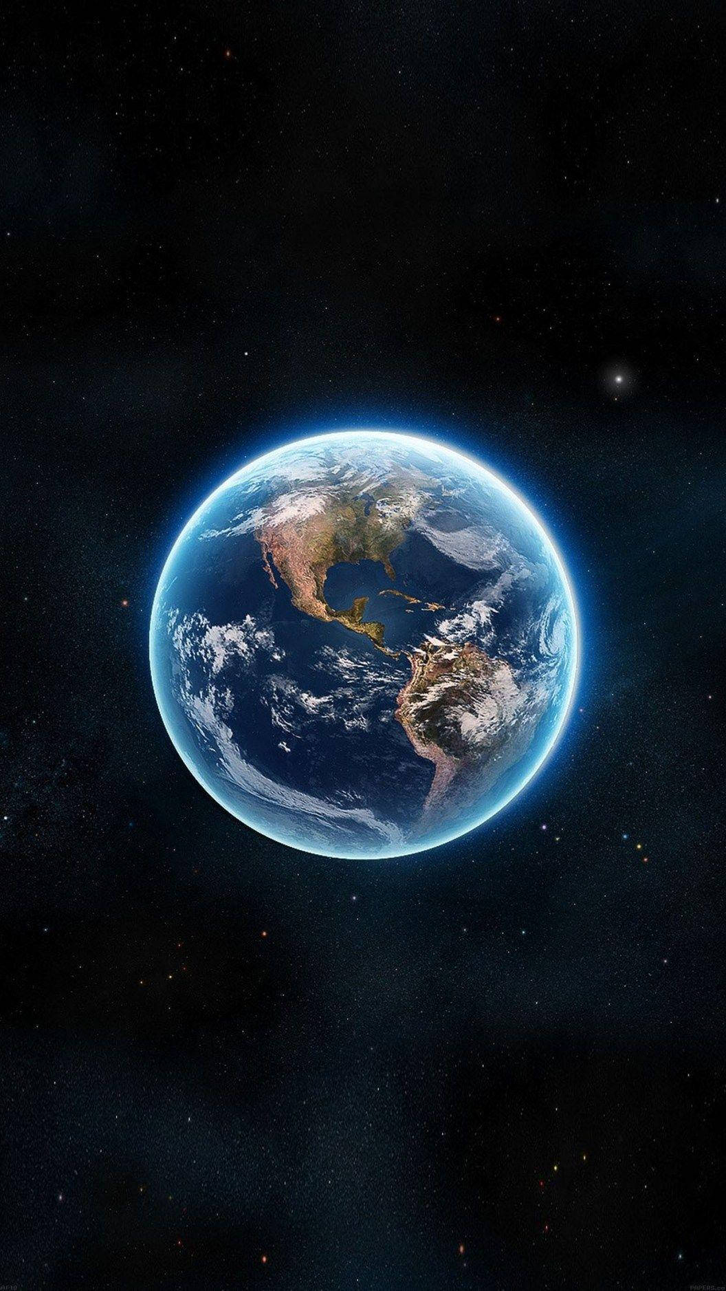 1056x1877 Glowing Earth iPhone 6s Plus Wallpaper