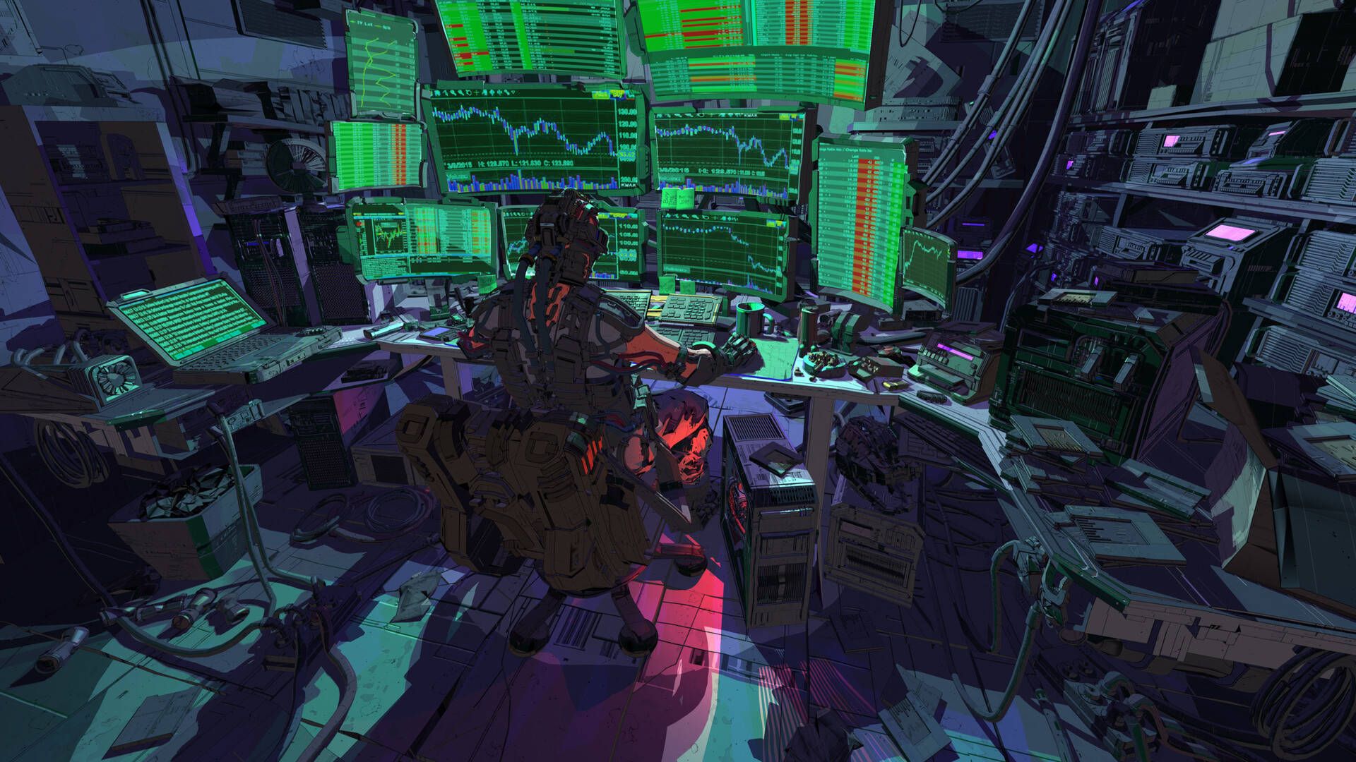 1920x1080 Cyberpunk 64k Ultra HD Hacker Wallpaper