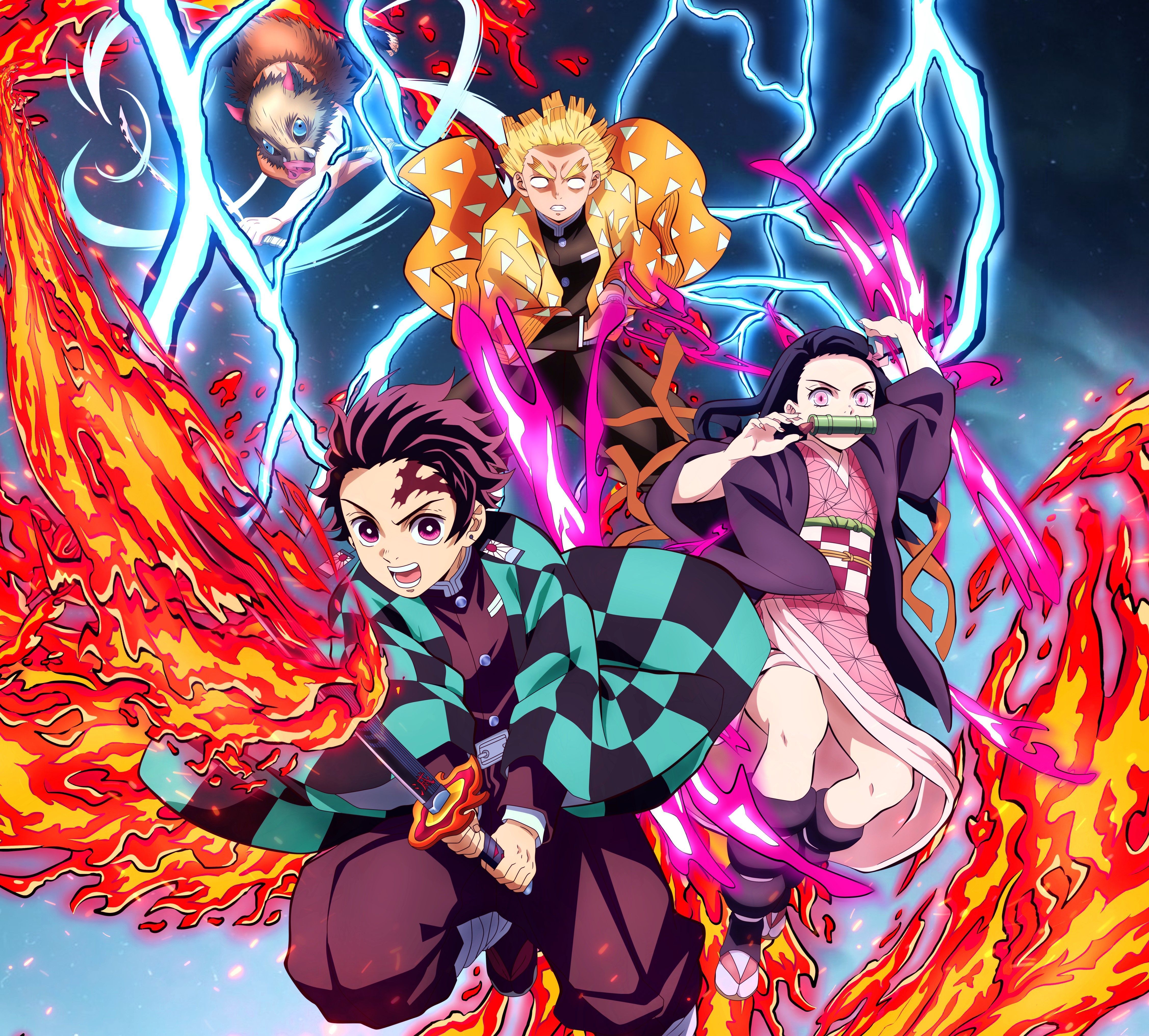 4508x4066 Download Hinokami Kagura Zenitsu