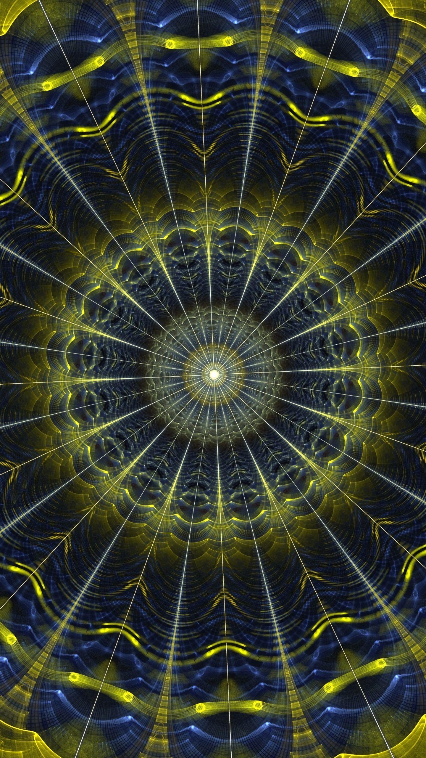 1440x2560 Kaleidoscope, Ornament, Fractal Art, Mandala, Psychedelic