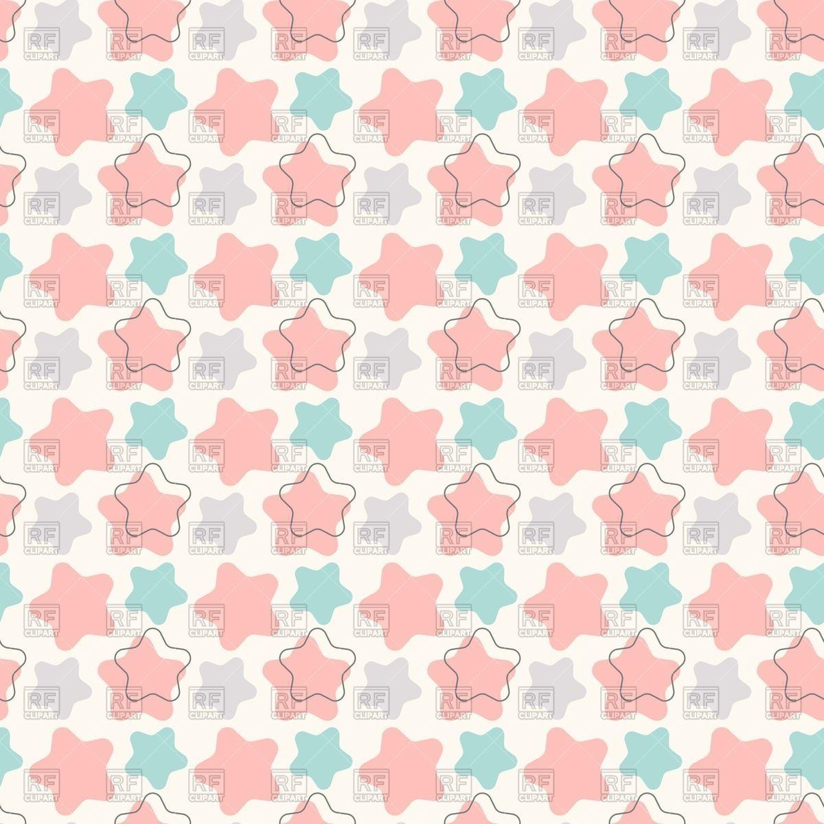 1200x1200 Cute vintage seamless wallpaper with stars Stock Vector Image