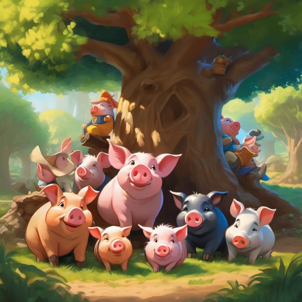 1024x1024 Bedtime Story. The Three Little Pigs