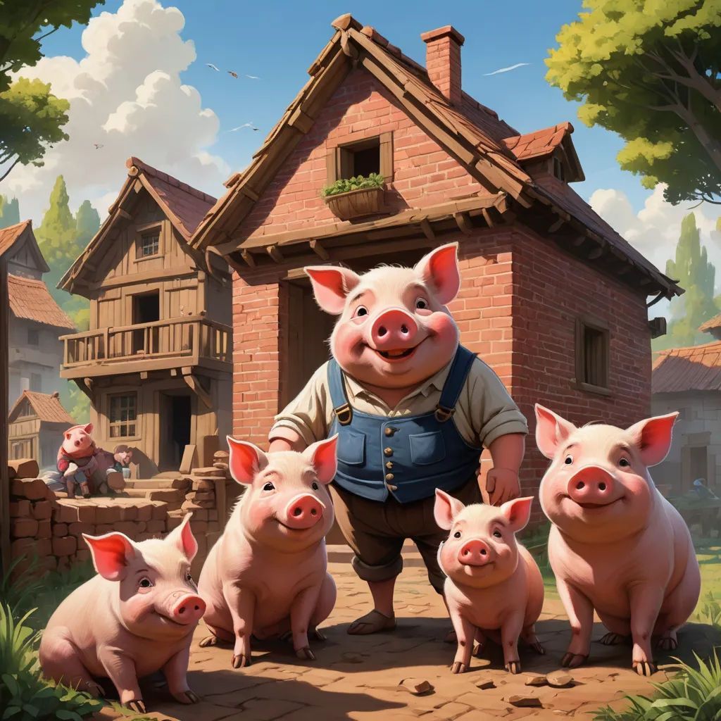 1024x1024 The Three Little Pigs