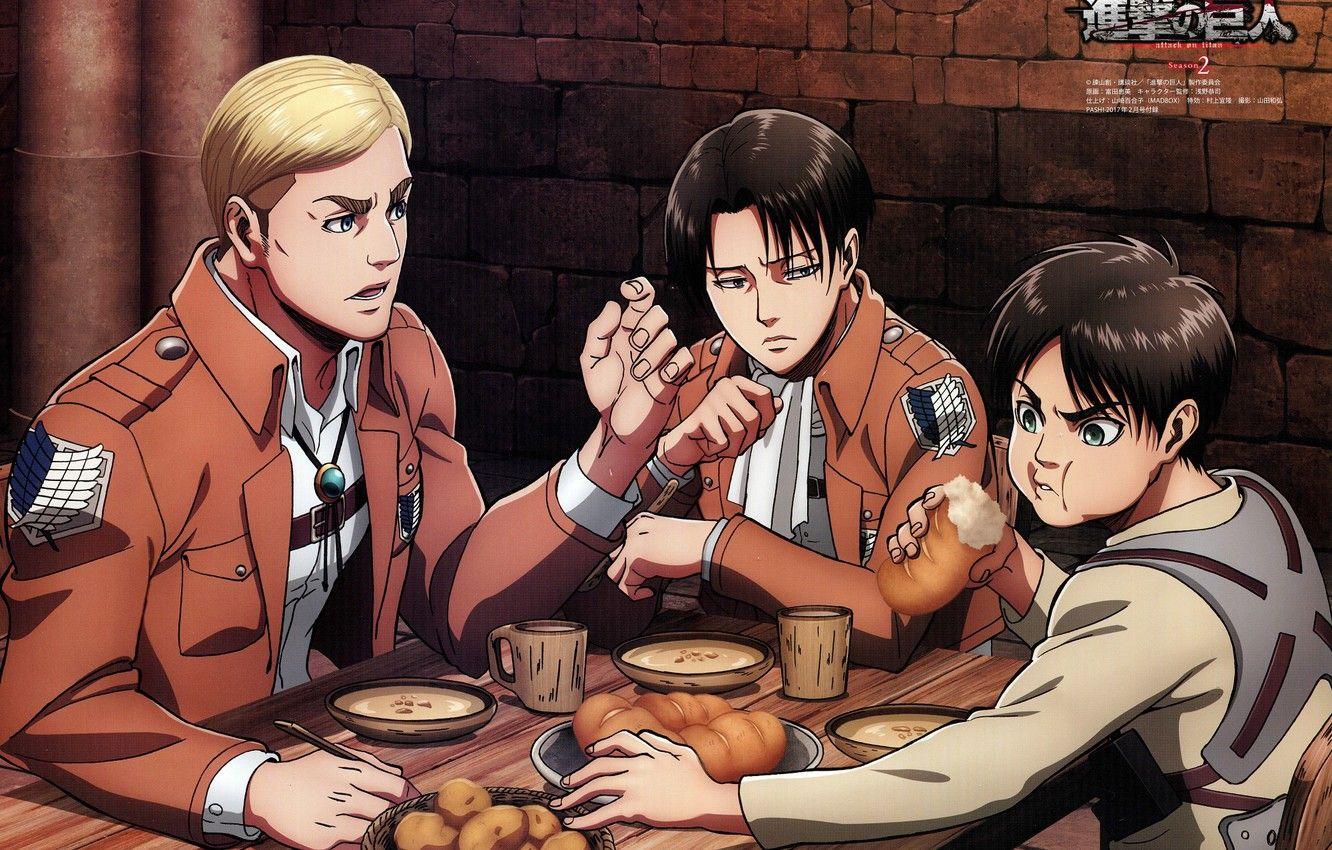 1332x850 Wallpaper art, Shingeki no Kyojin, Eren, Attack