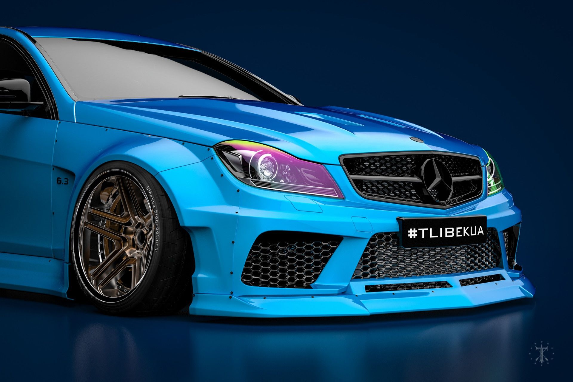 1920x1281 Wallpaper Mercedes Benz, Blue, Machine
