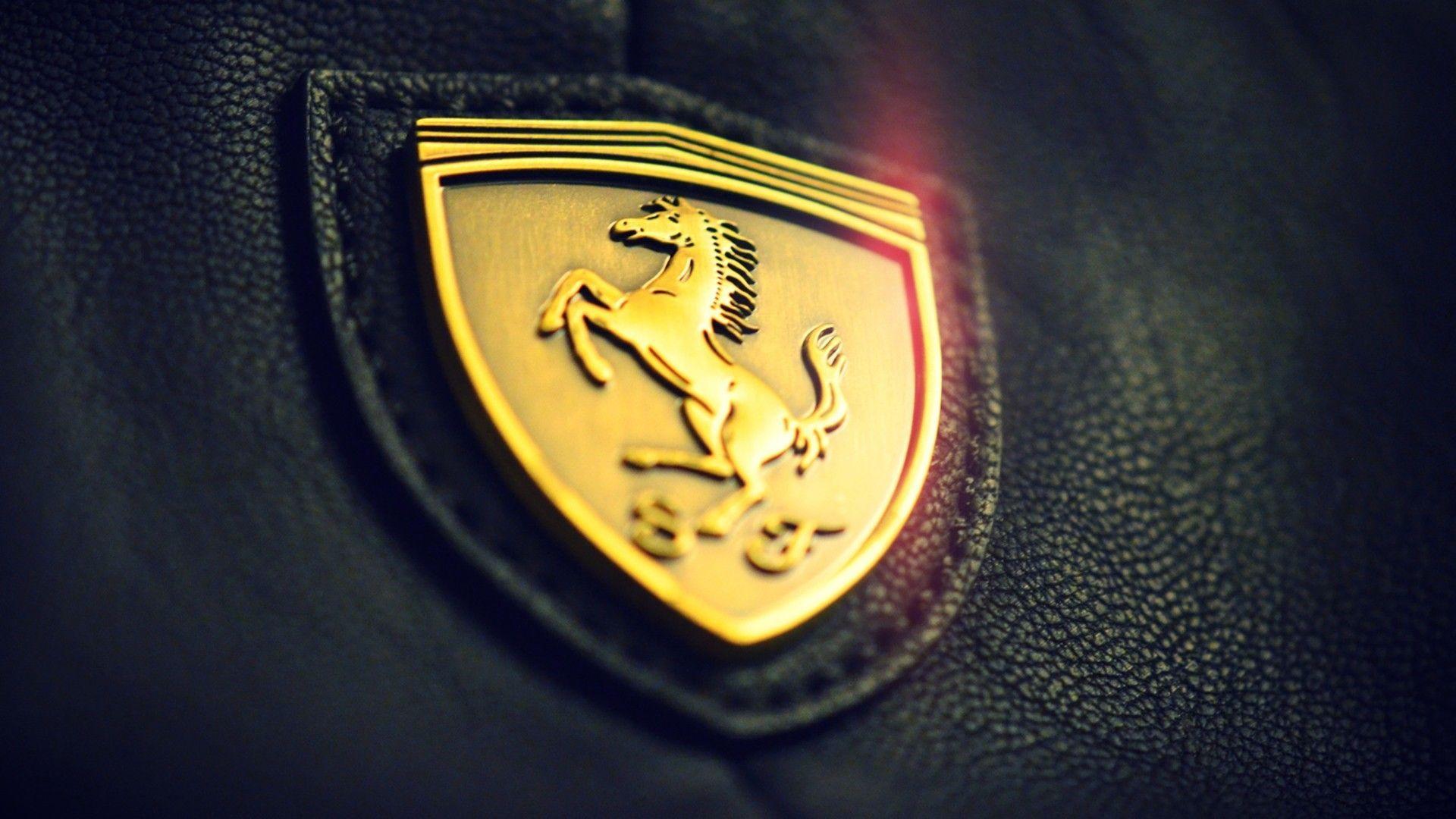 1920x1080 Ferrari logo wallpapesr HD 1080p black and gold. Ferrari logo, Ferrari, Car symbols