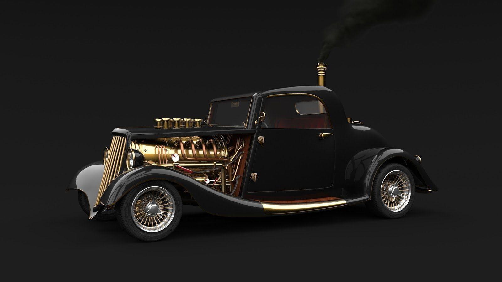1600x900 Steampunk Car Wallpaper and Background Imagex900