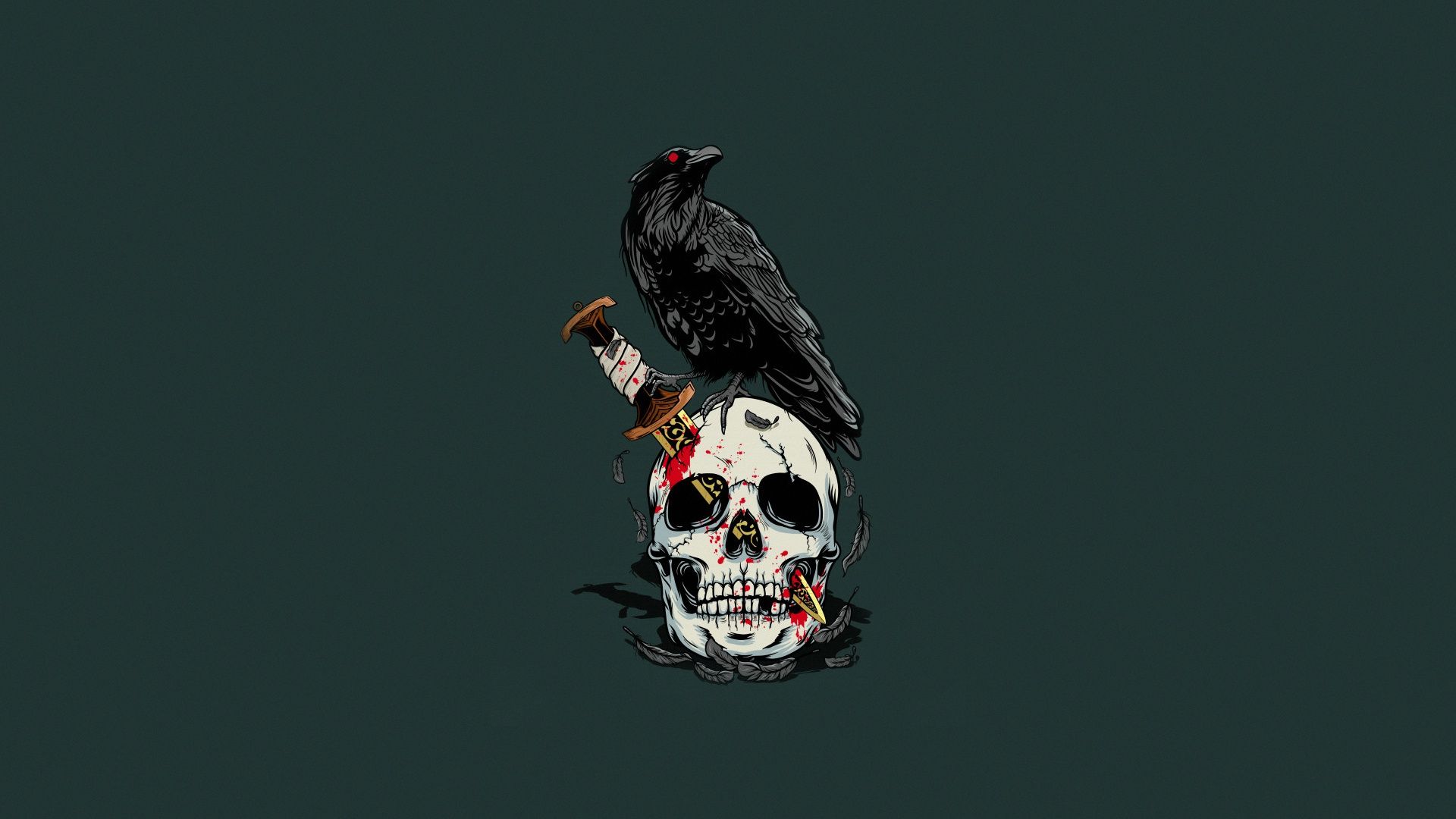 1920x1080 Wallpaper Color, Minimalism, Raven