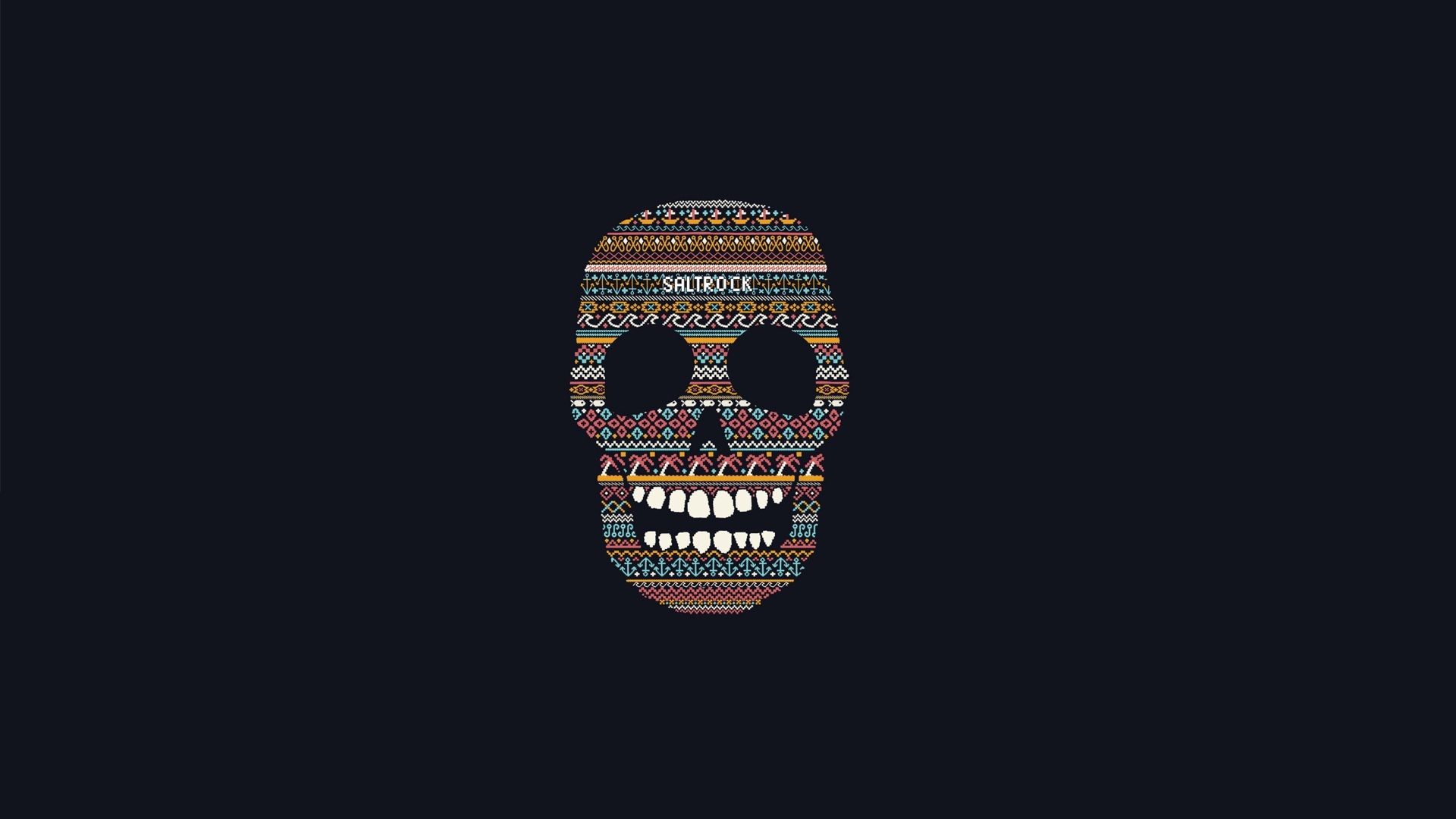 1920x1080 Wallpaper Minimalism, Skull, Art, Art