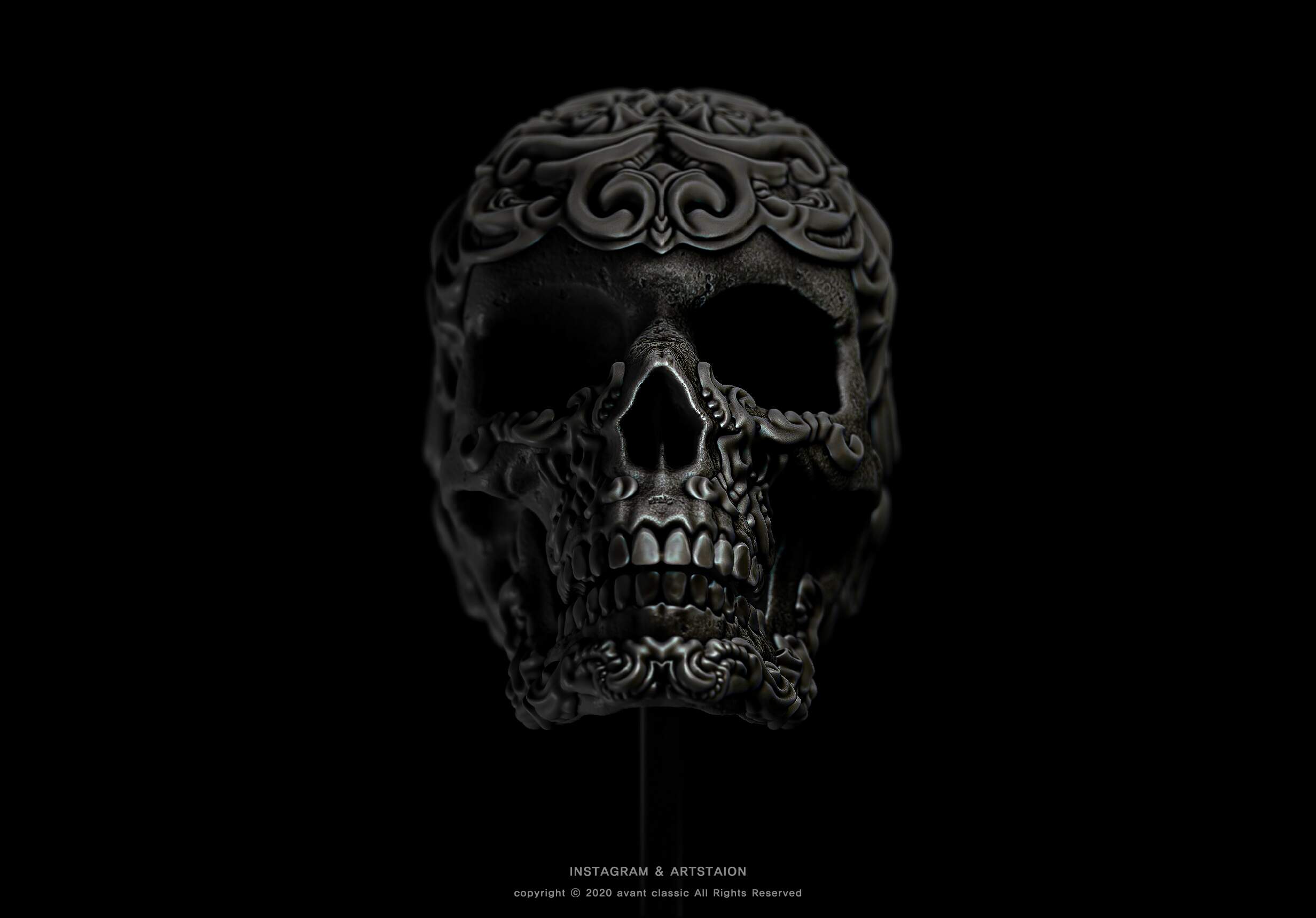 2464x1720 FREE SCULPTING SKULL