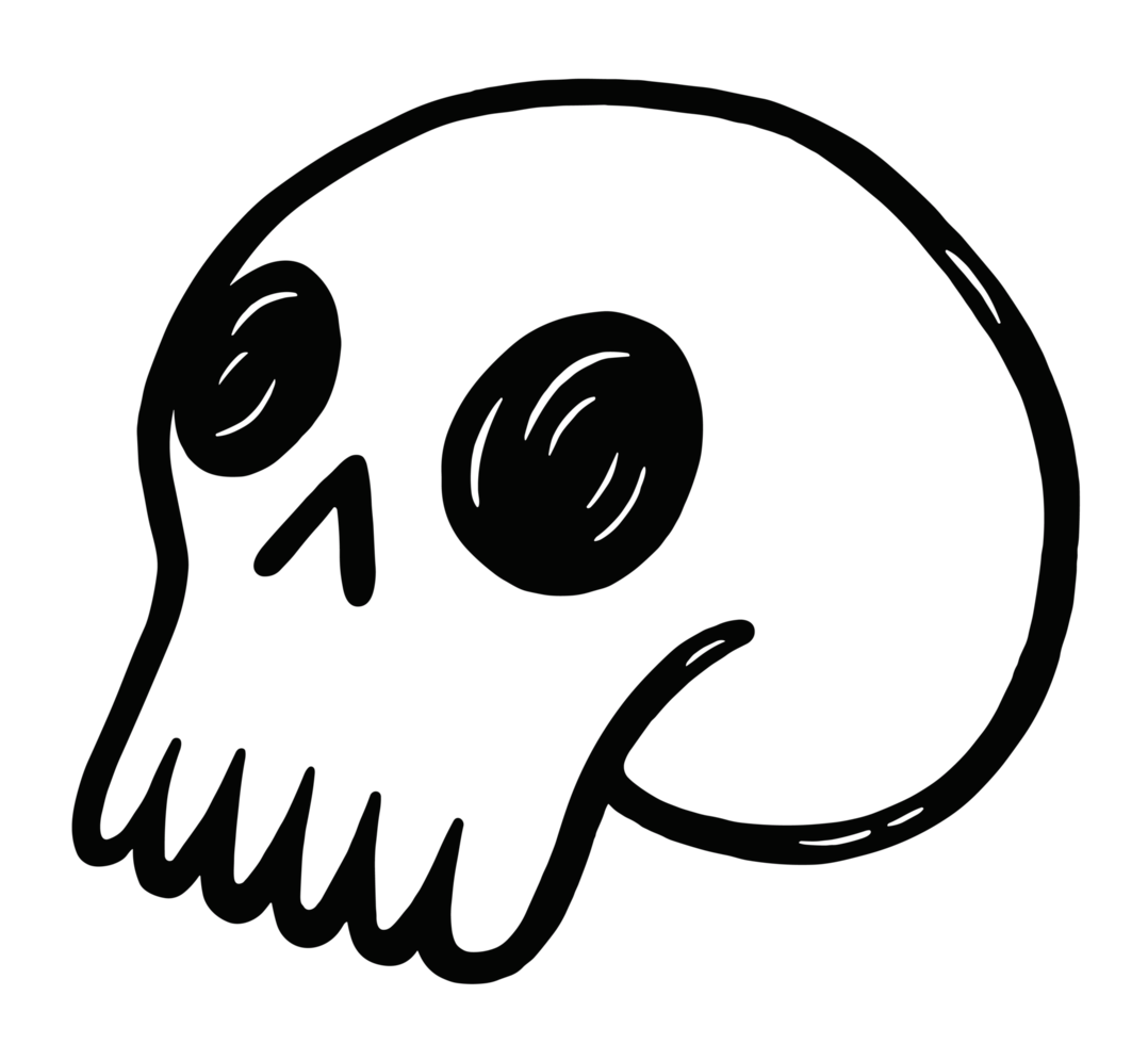 1078x980 Skull sketch hand drawn drawing