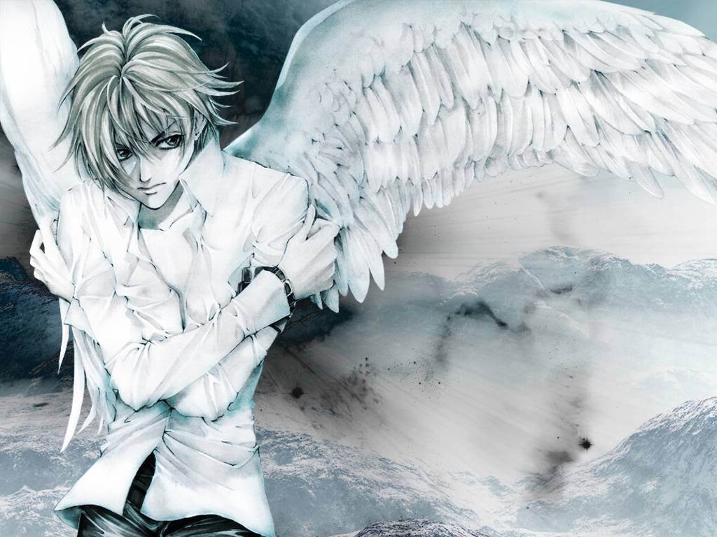 1024x768 EMO ANGEL ANGELS Wallpaper