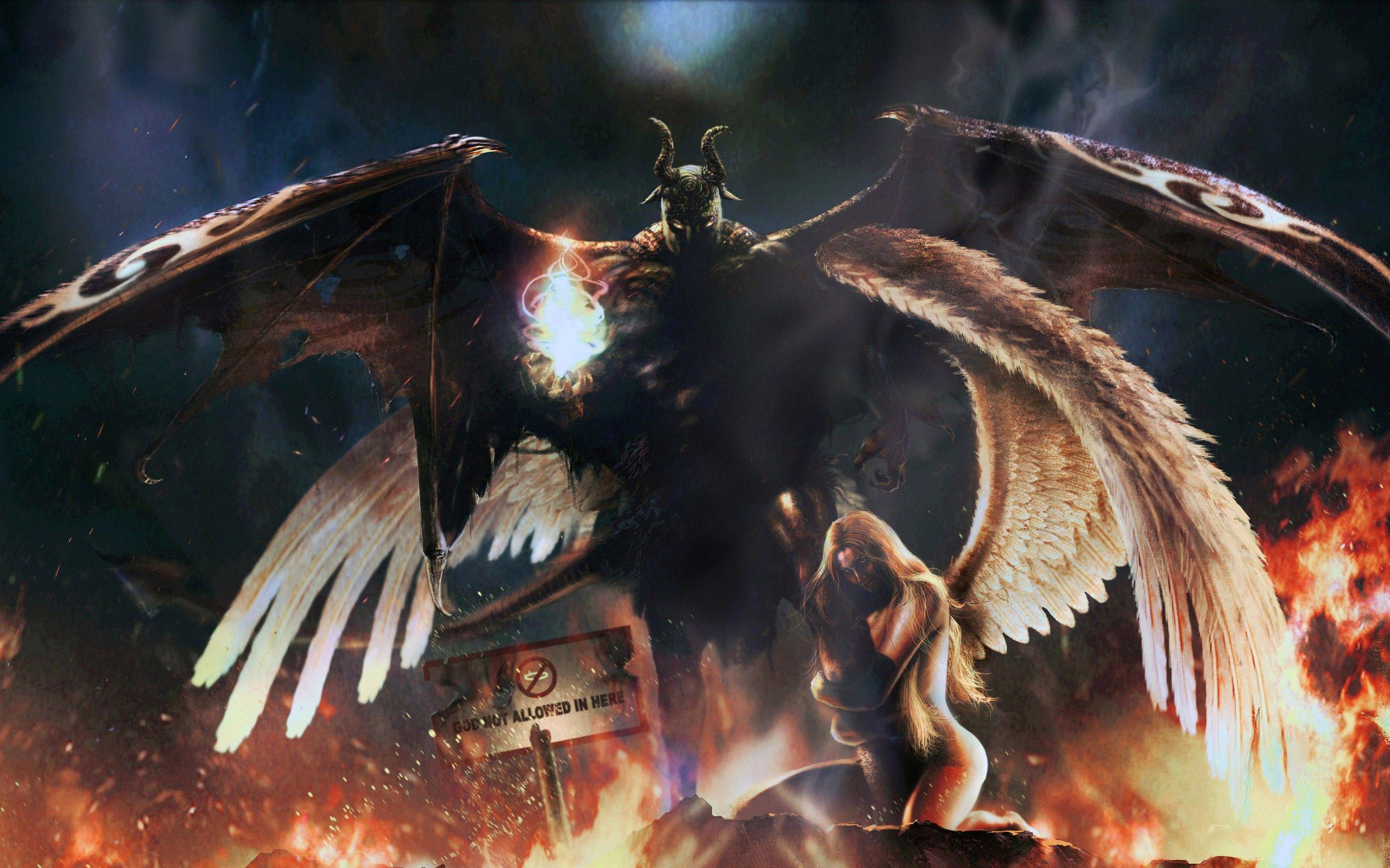 2560x1600 Download the Angel Loving Satan Wallpaper, Angel Loving