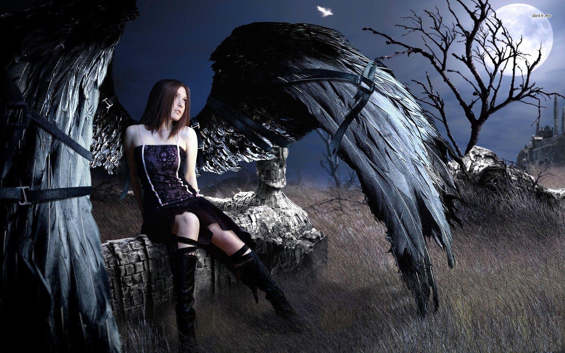Black Angel Wallpapers - Top Free Black Angel Backgrounds - WallpaperAccess