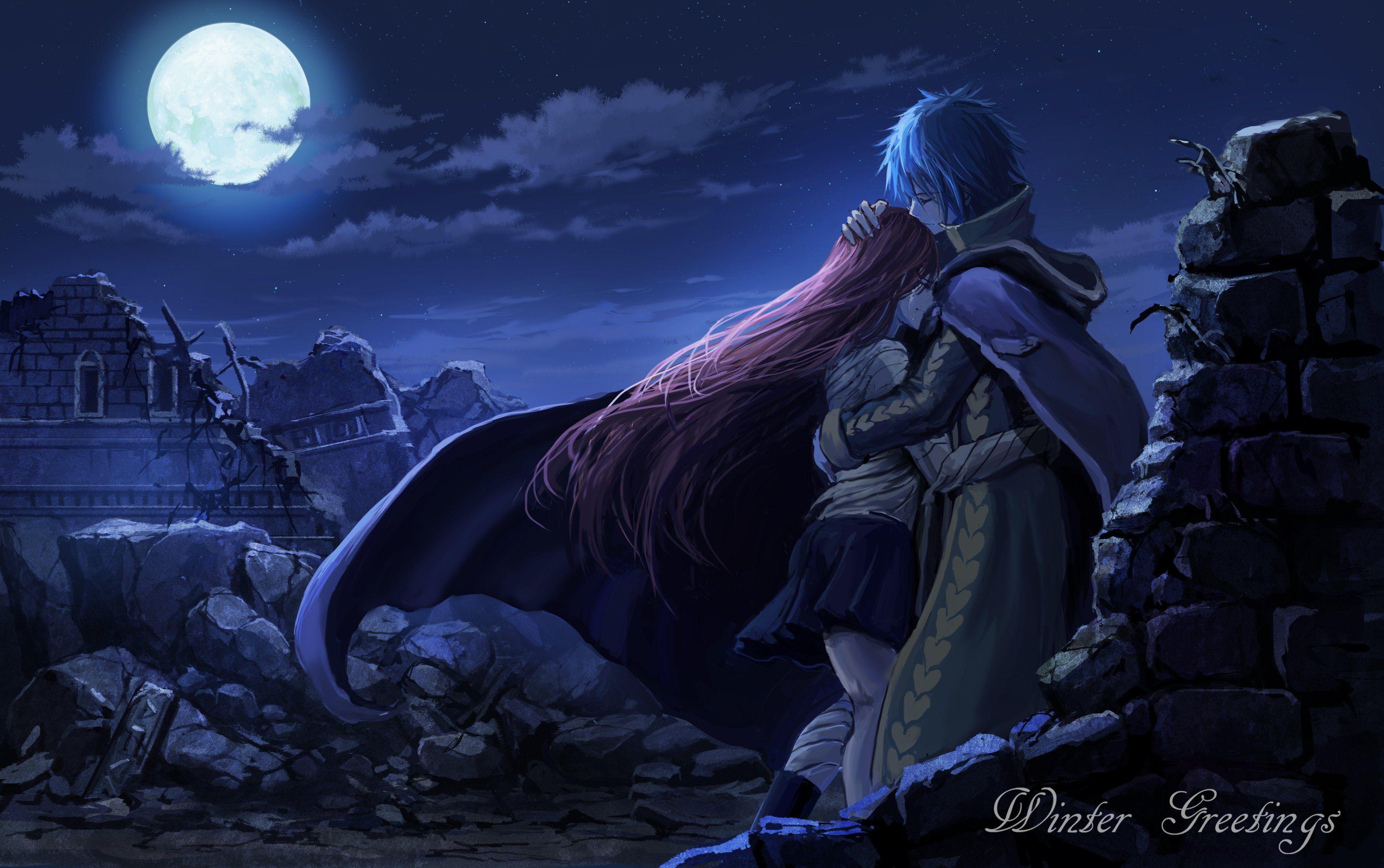 3779x2371 #fairy, #clouds, #jellal, #hug, #red, #scarlet