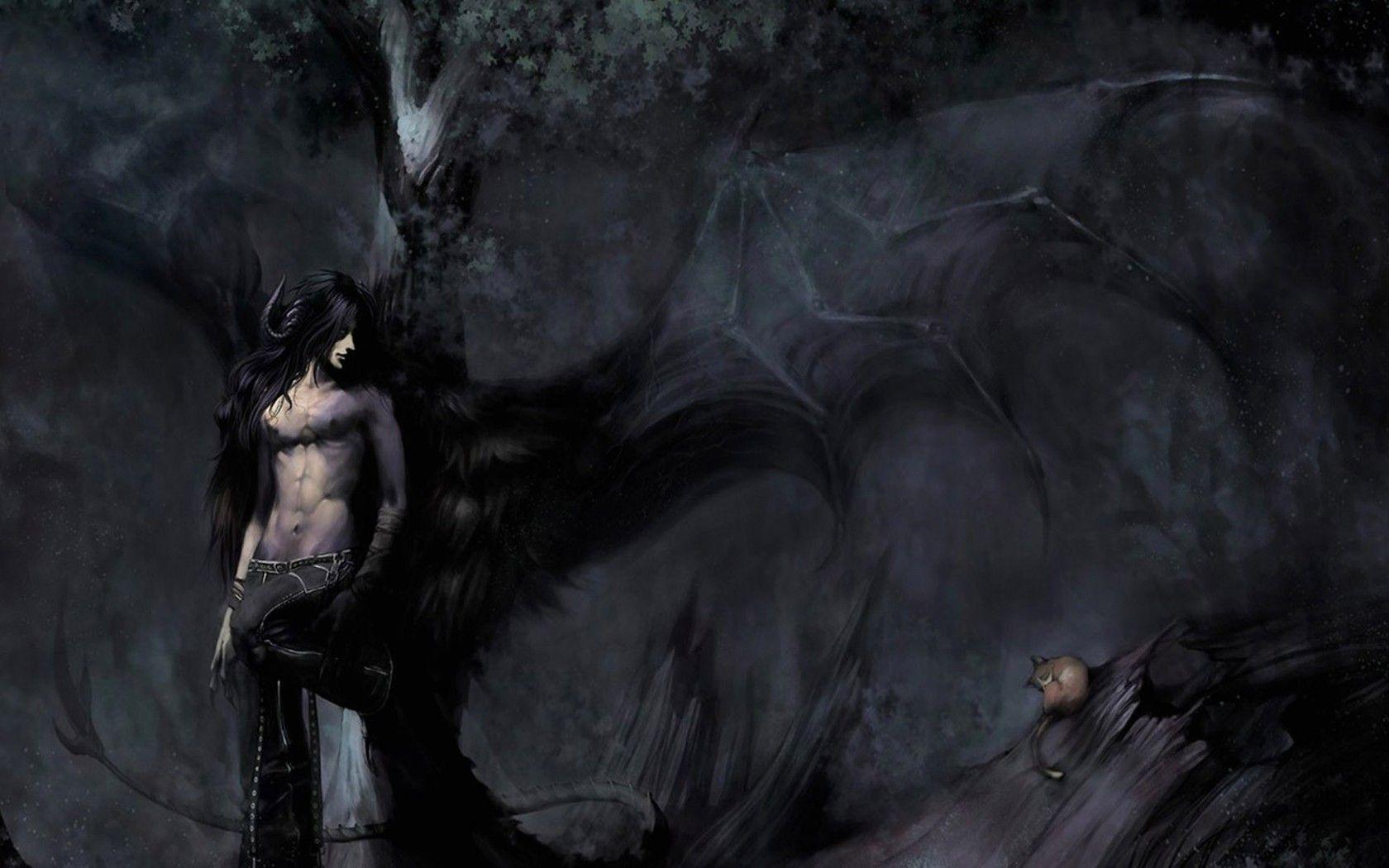 1680x1050 Black Angel Wallpaper - (64++ Image Collections)