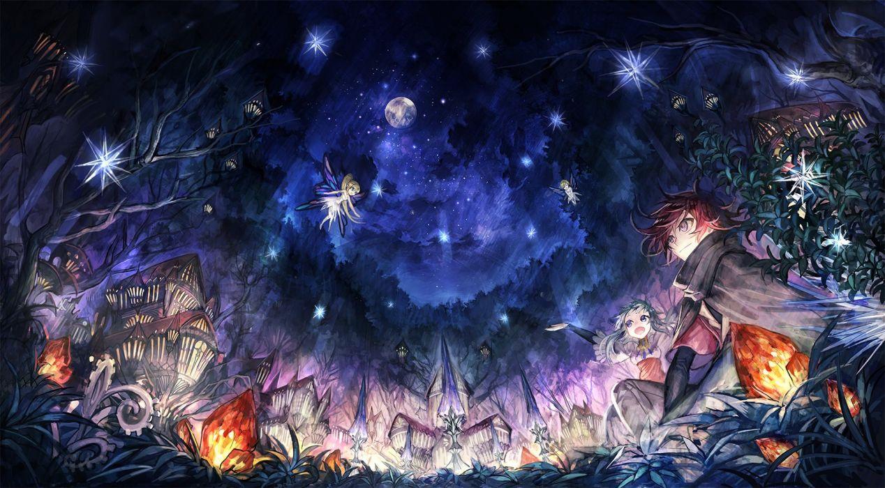 1268x700 369minmin aqua hair building fairy grass leaves male moon