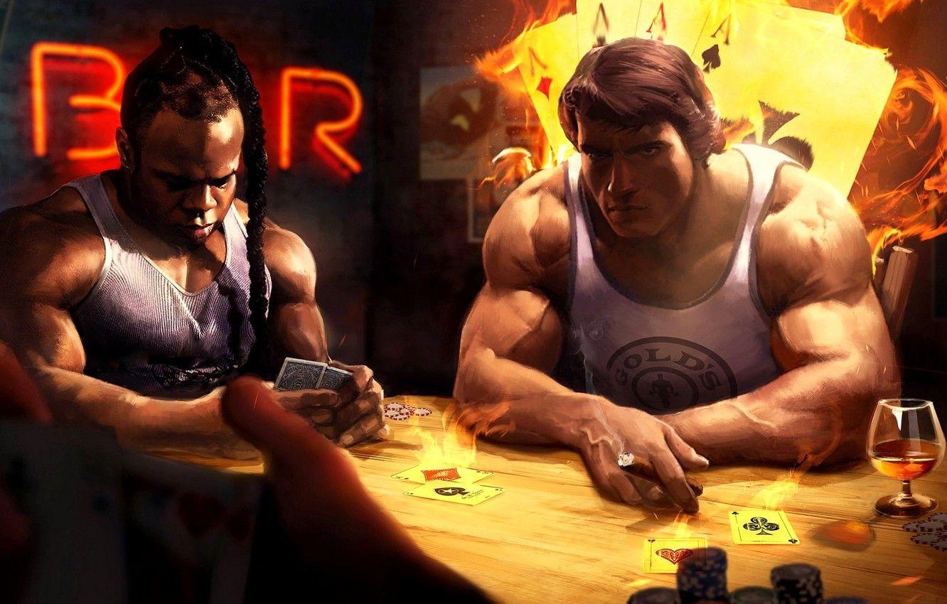 1332x850 Wallpaper card, the game, poker, Arnold Schwarzenegger