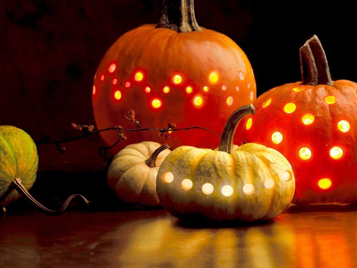 1152x864 Fall and Pumpkins Computer Wallpaper at
