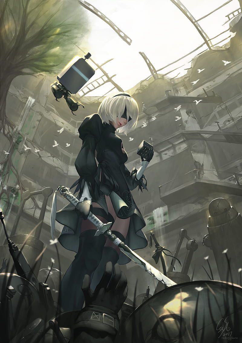 800x1132 HD nier 2b wallpaper