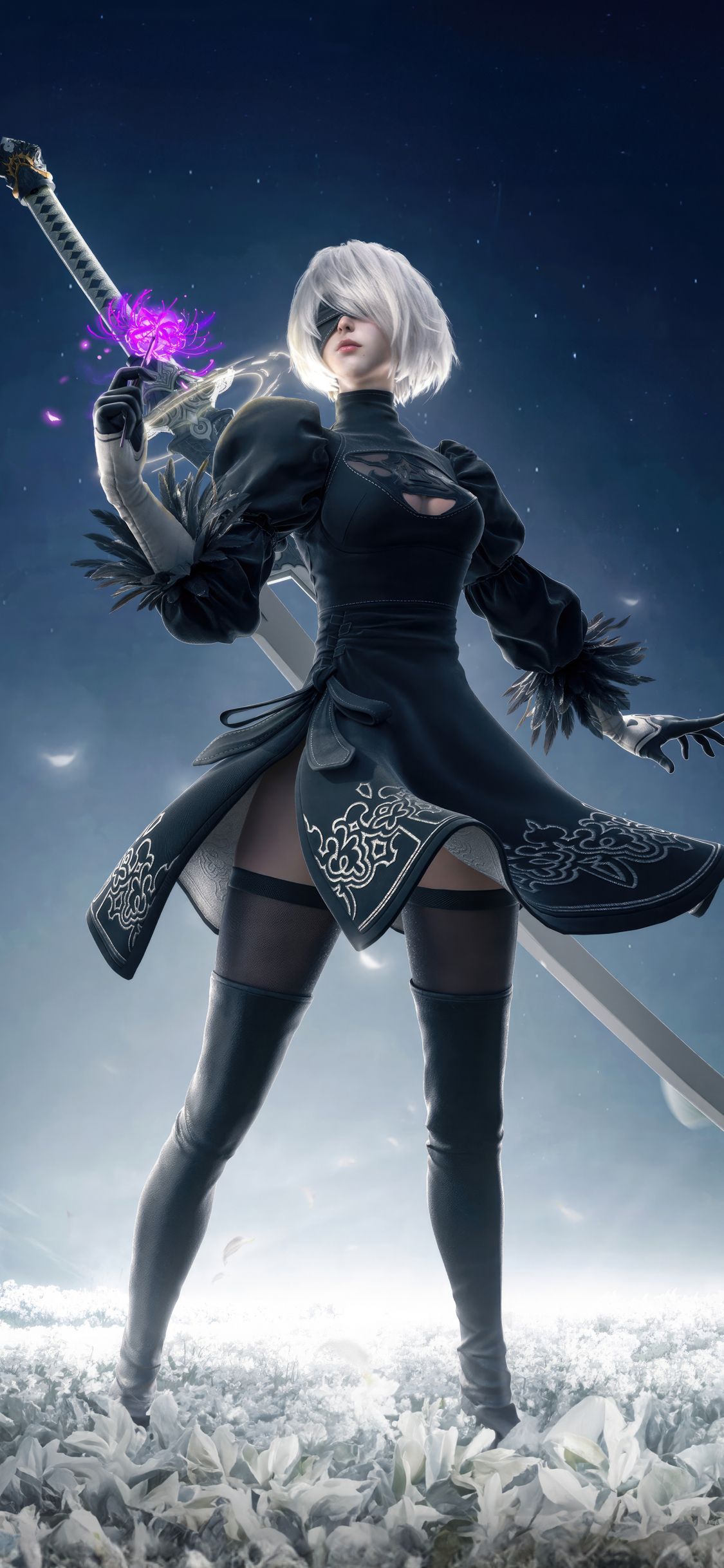 1125x2436 Download wallpaper 1125x2436 2b of nier
