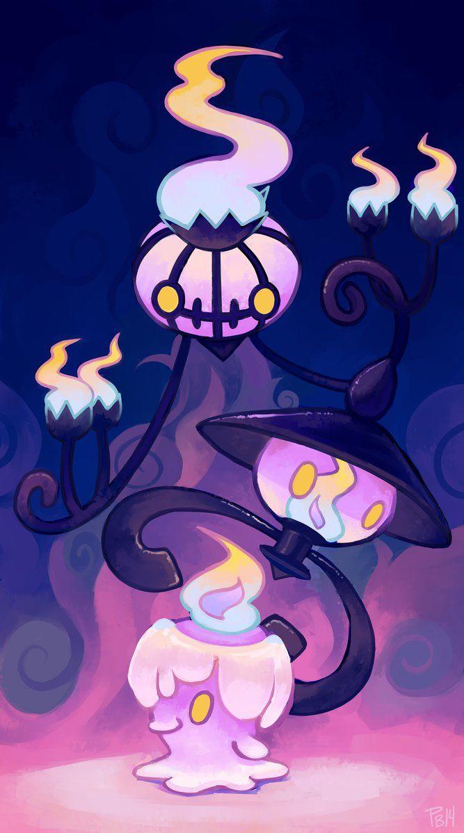 667x1198 Litwick, Lampent & Chandelure. Pokemon. Pokémon, Anime