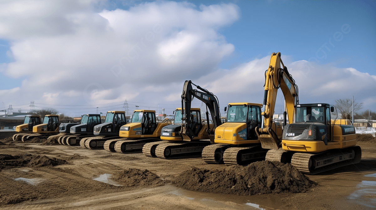 1200x673 Line Of Caterpillar Machines Lined
