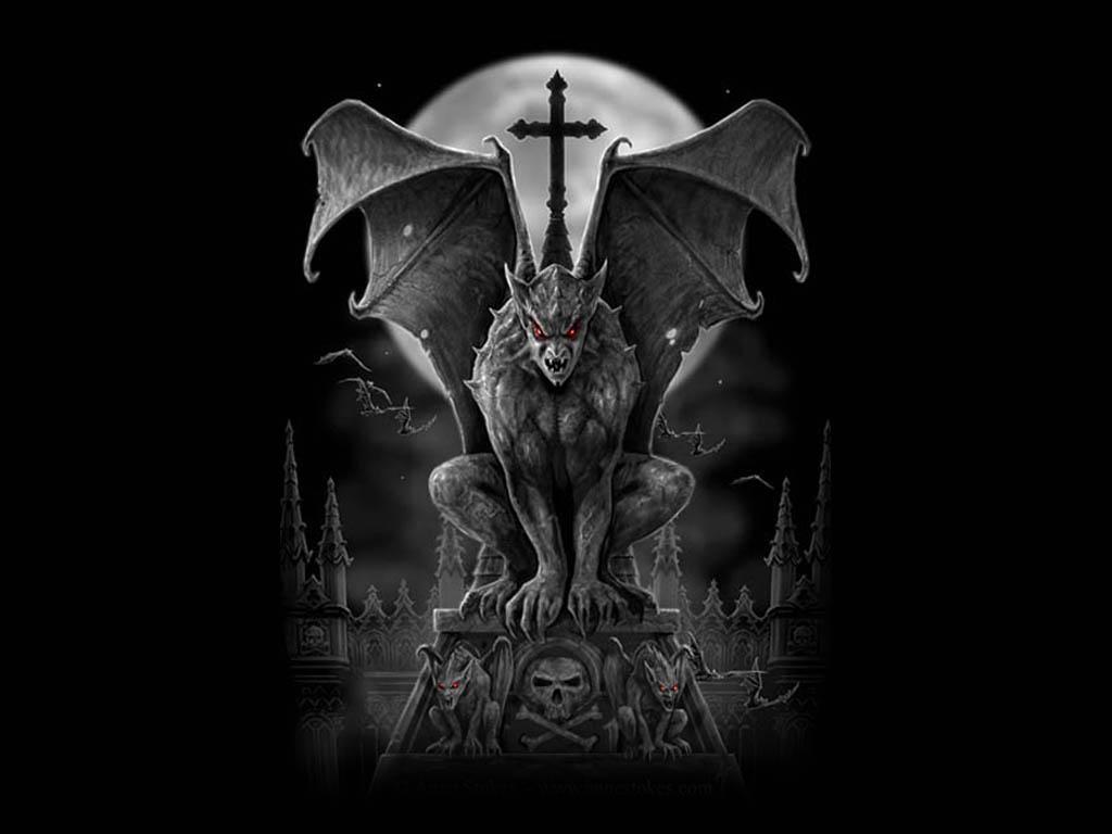 1024x768 Gothic dark angel with chains a lot of them gothic