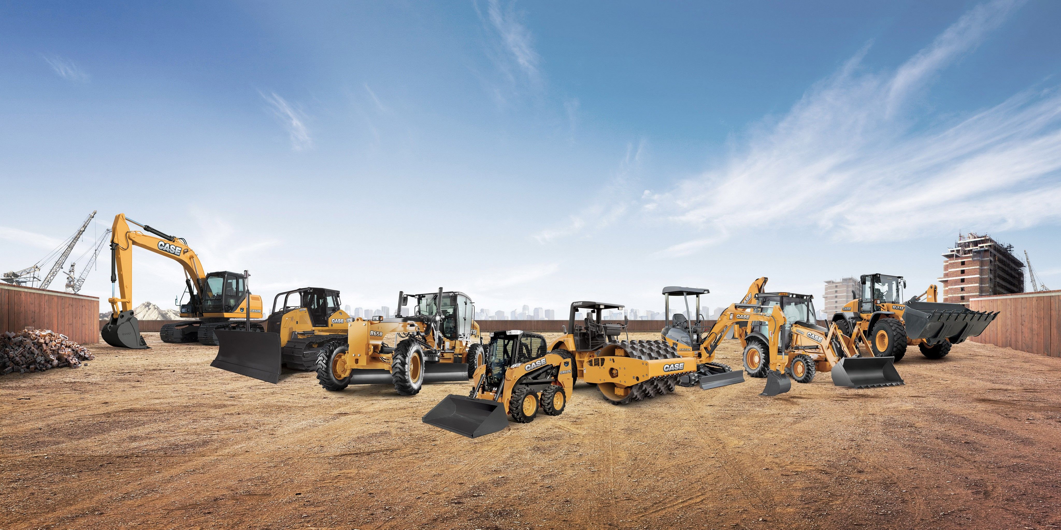 4096x2048 Case, Loader, Excavator, HD Wallpaper