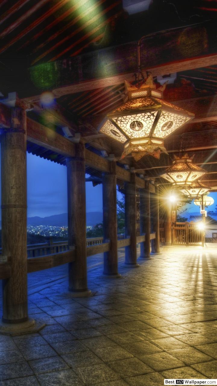 720x1280 Kyoto at Night HD wallpaper download