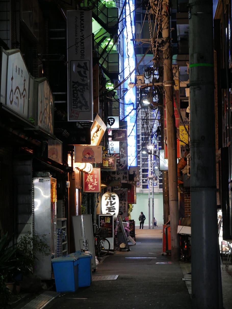 910x1212 HD wallpaper: japan, kyoto prefecture, street, nightview