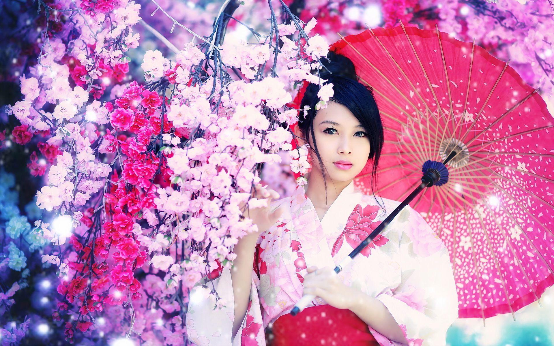1920x1200 Geisha Wallpaper 0.44 Mb