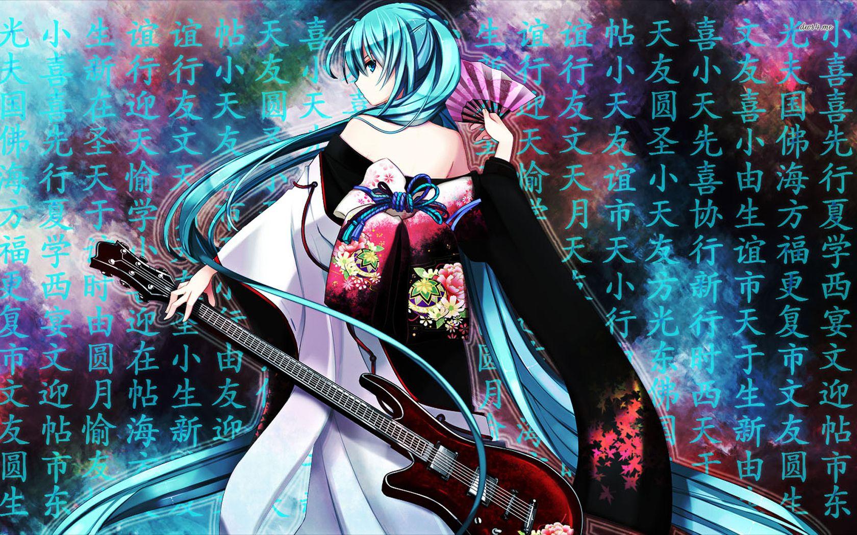 1680x1050 Hatsune Miku geisha wallpaper wallpaper
