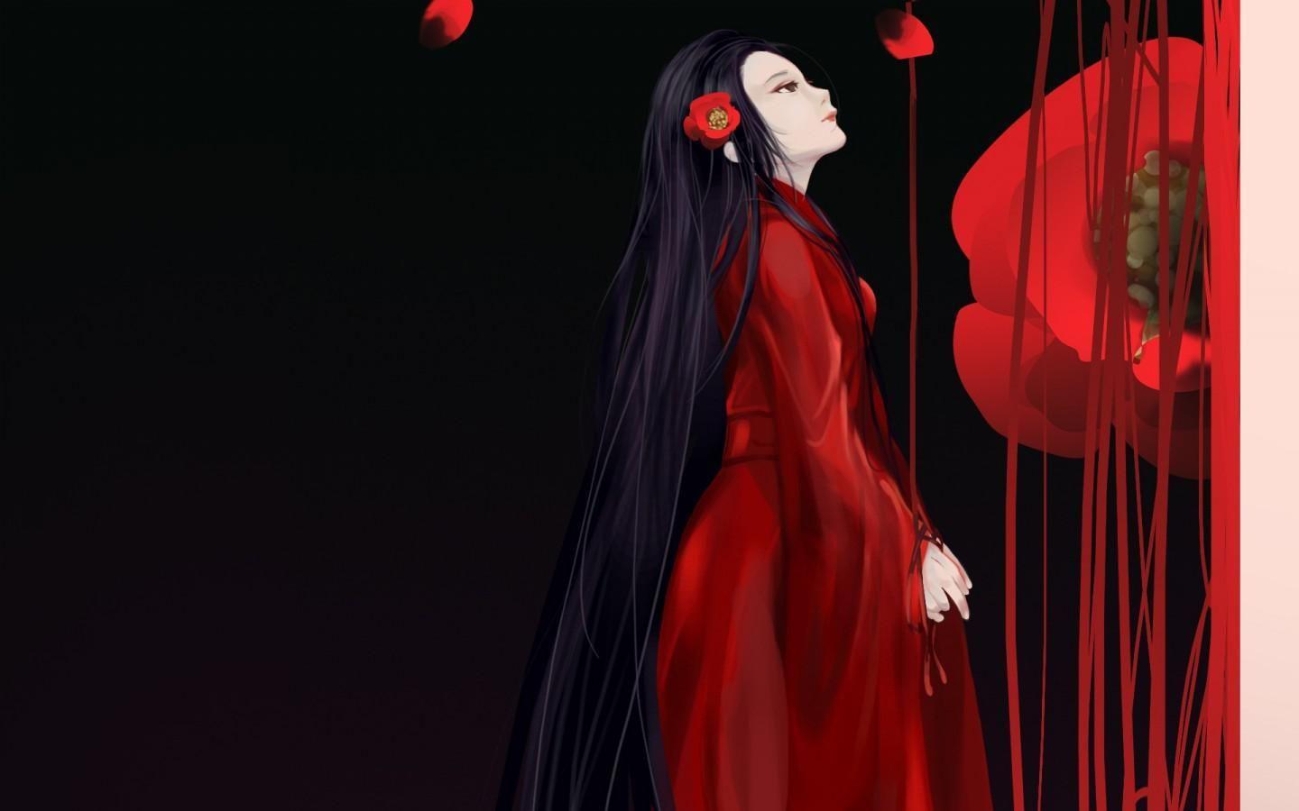 1440x900 HDQ Geisha Wallpaper