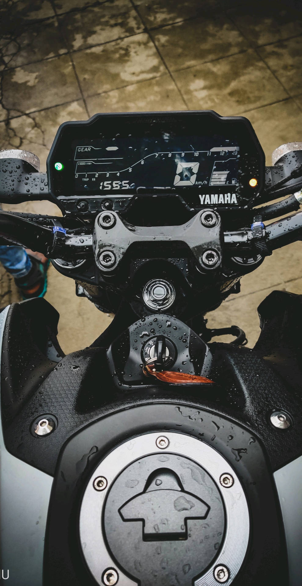 989x1920 Download Black Yamaha MT 15 Bike