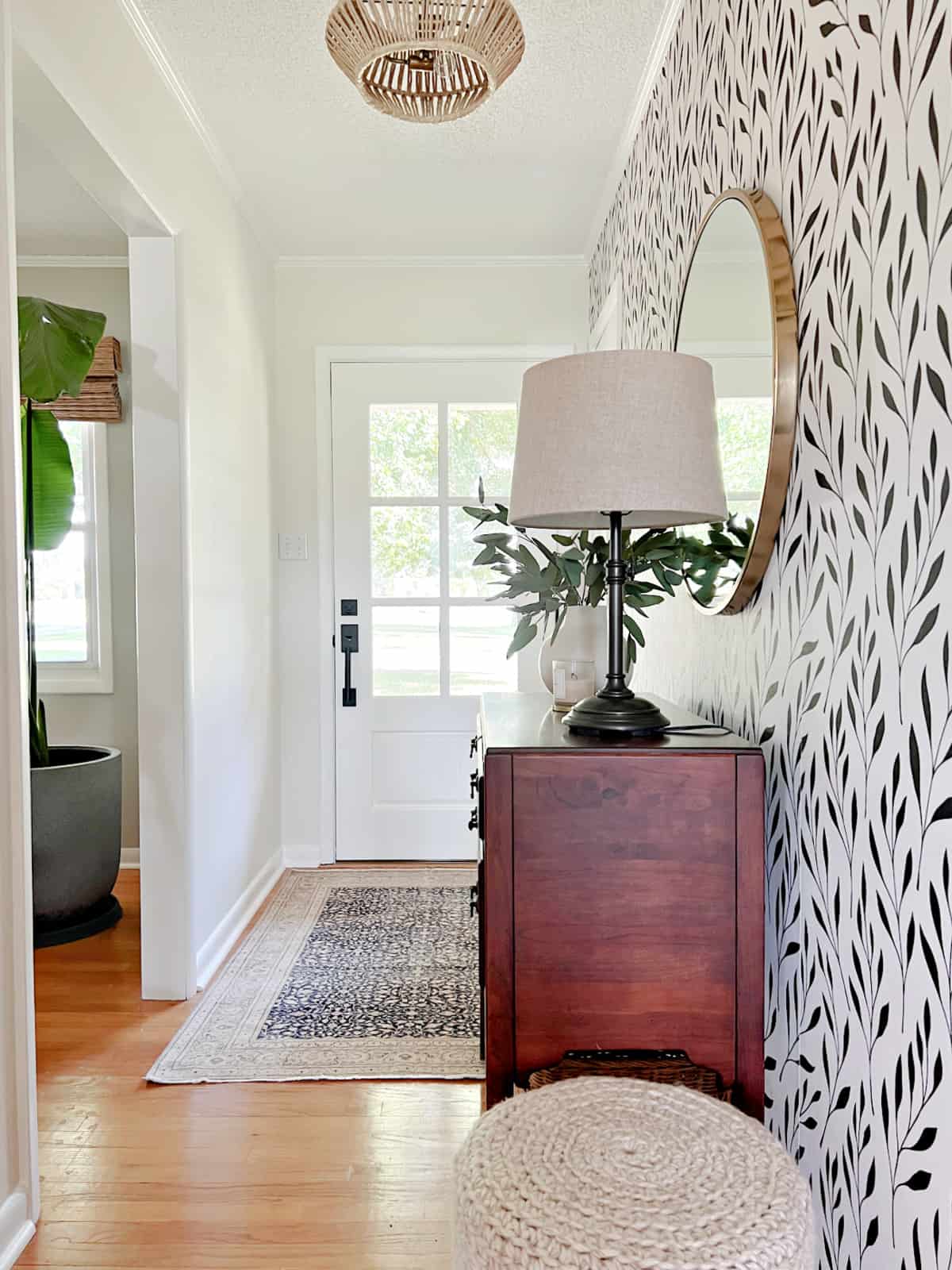 1200x1600 Small Entryway Makeover with Wallpaper
