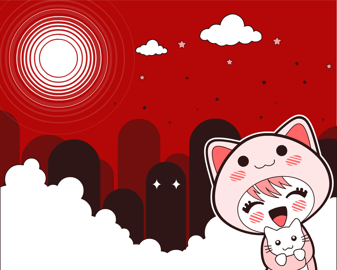1280x1024 Free download Cute Red Background [1280x1024]