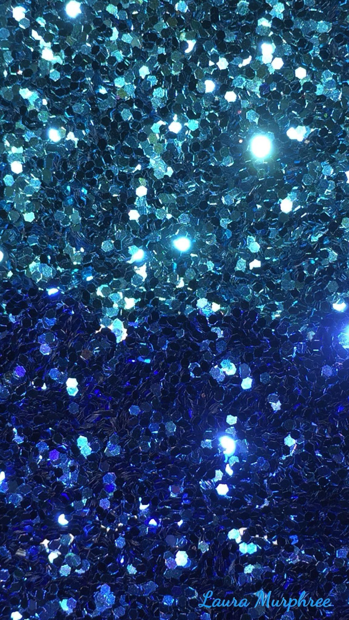 1152x2048 Blue Glitter Wallpaper