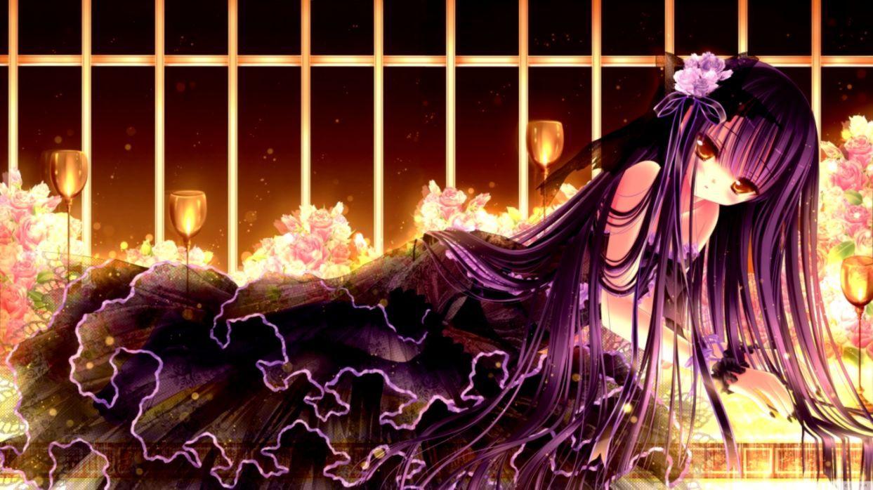 1243x698 Beauty Dress Girl Anime HD Wallpaper