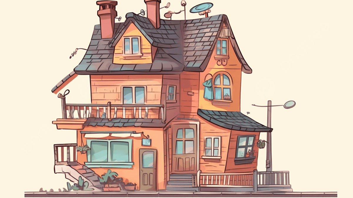 1200x675 Cartoon House Cute Childrens Painting