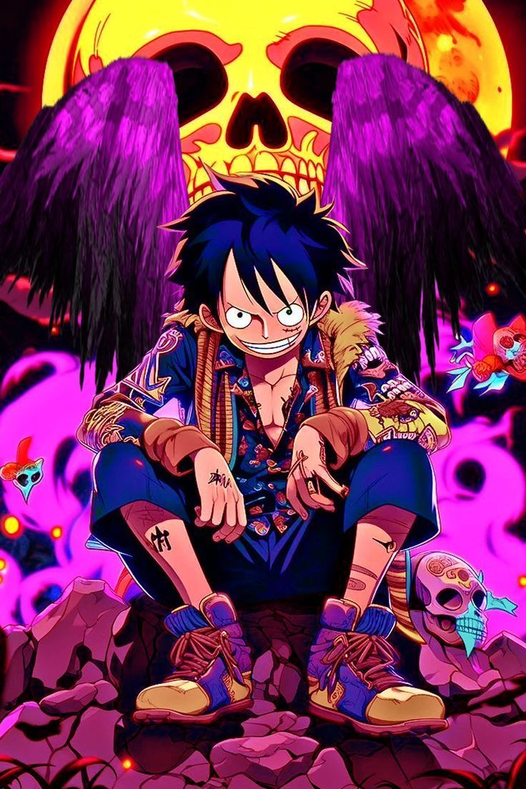 736x1104 Monkey d luffy badass wallpaper devil luffy has wing of justice