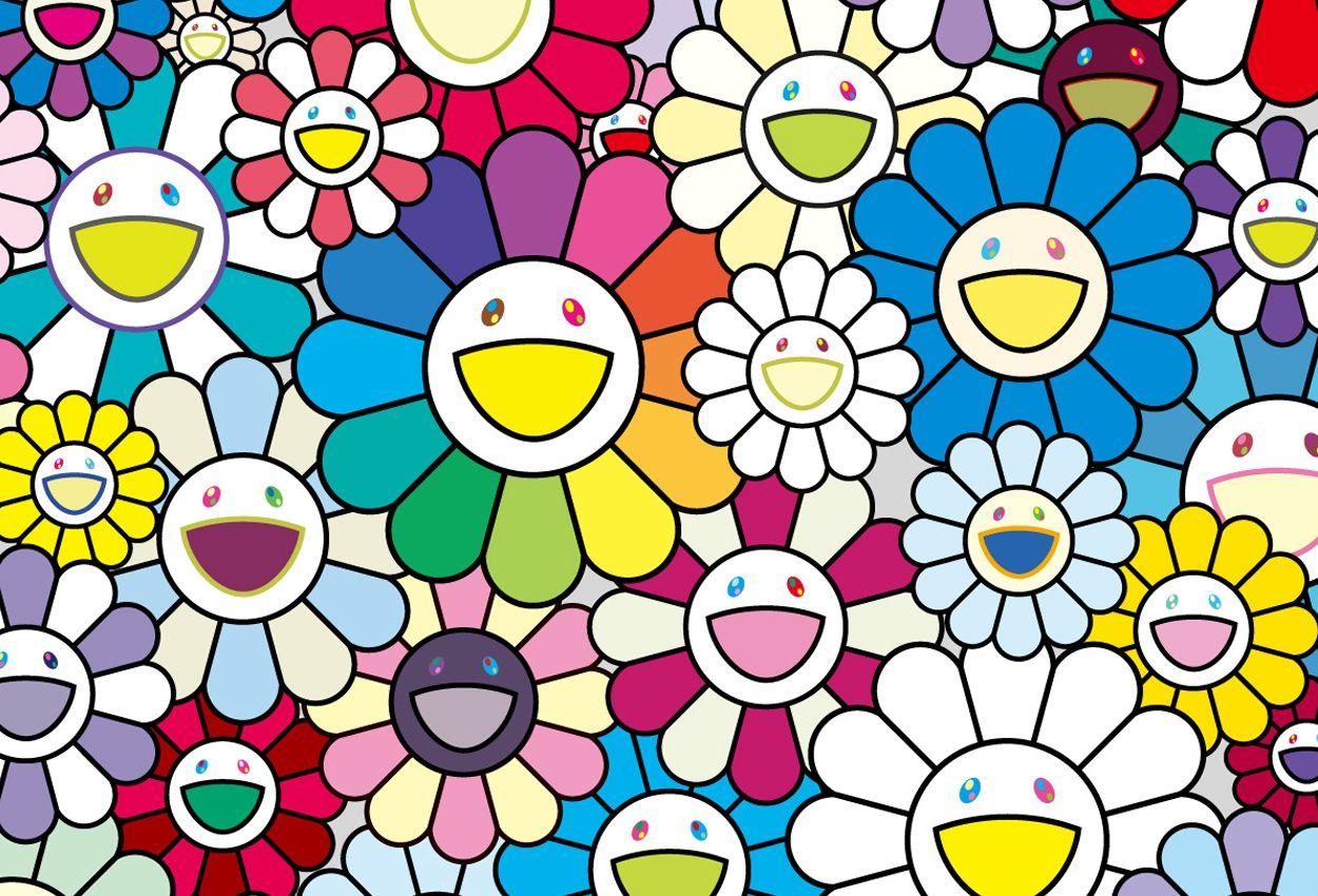 1250x850 Flower WaIlpaper par Takashi Murakami