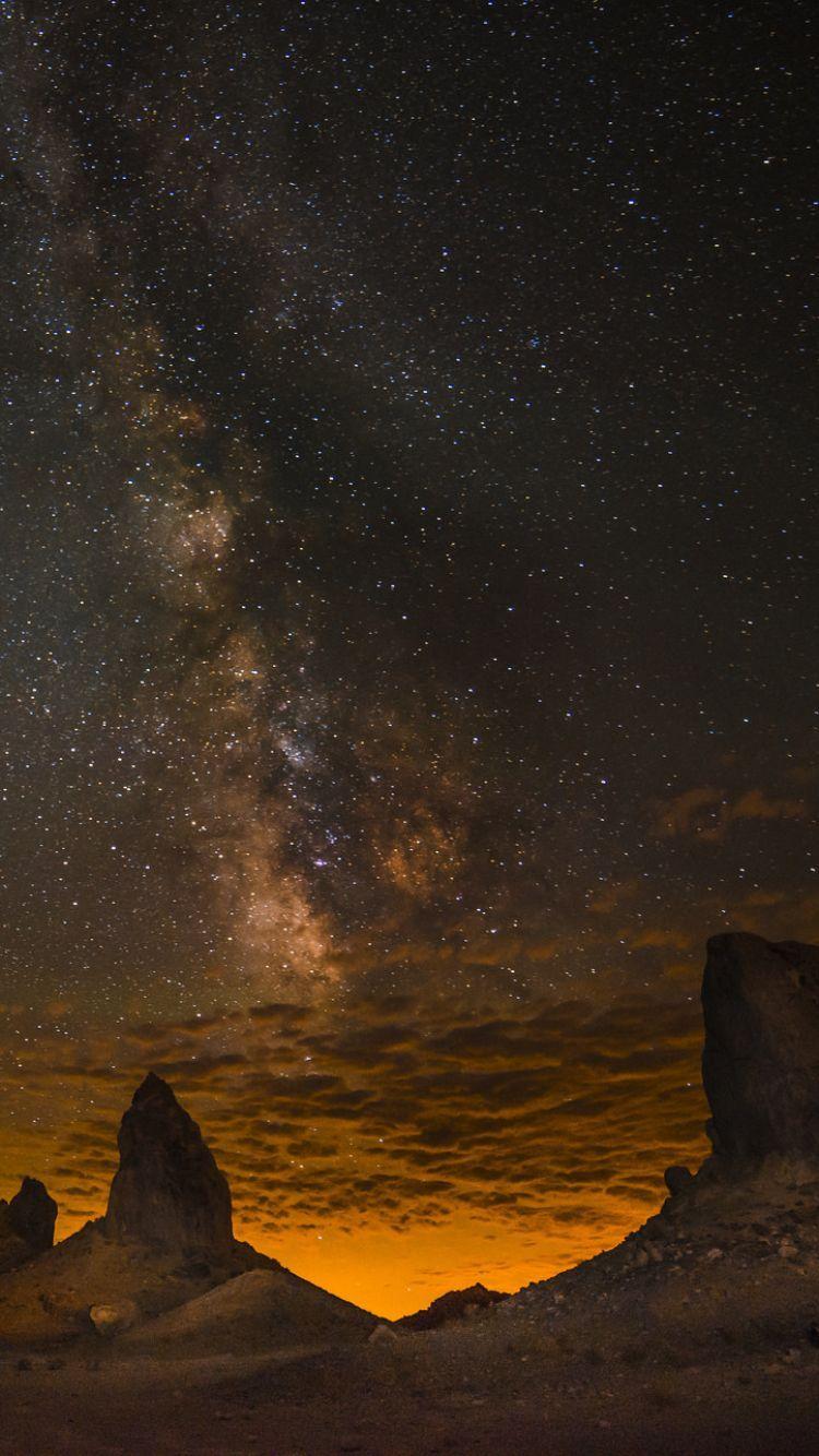 750x1334 Night Desert iPhone Wallpaper