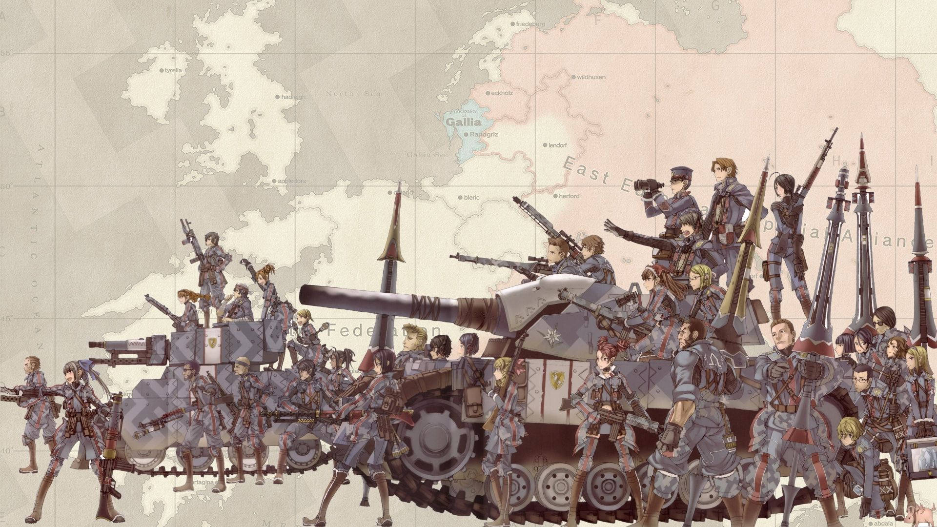 1920x1080 Valkyria Chronicles Tank On Map