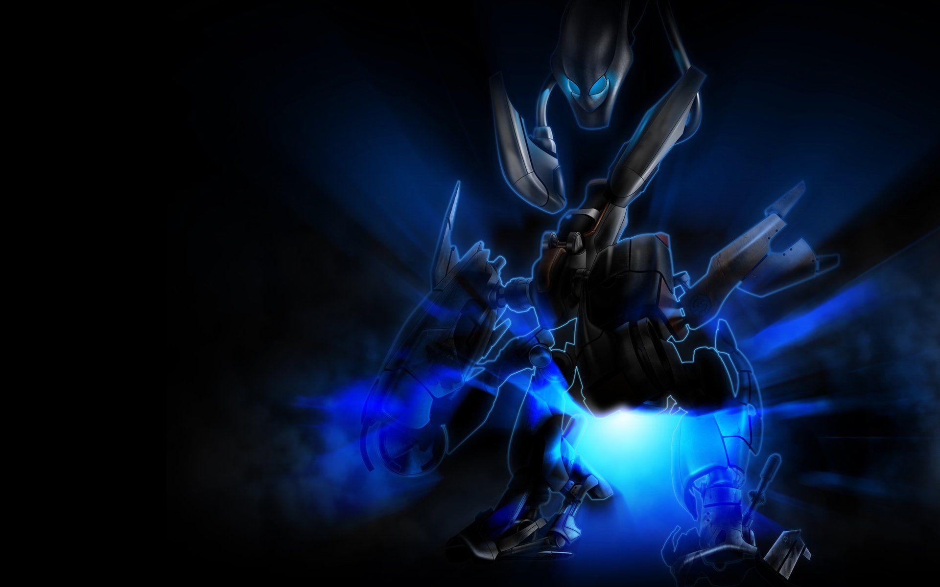 1920x1200 Alienware Green Eyes Blue Background Wallpaper 4k Res