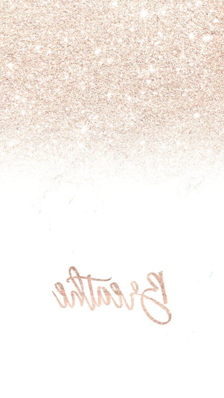 736x1308 Rose gold glitter ombre white marble breathe typography